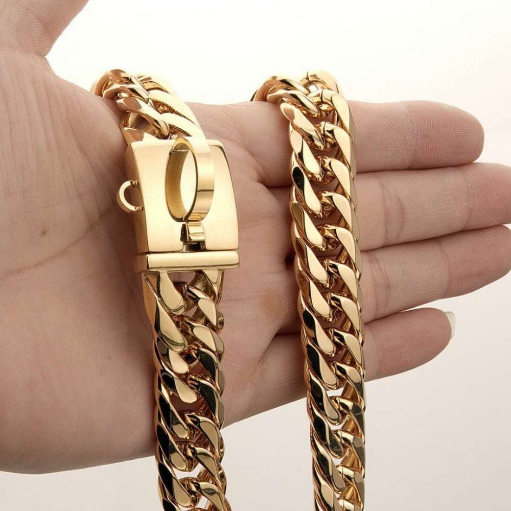 GOLD Cuban Link Dog Chain Collar™